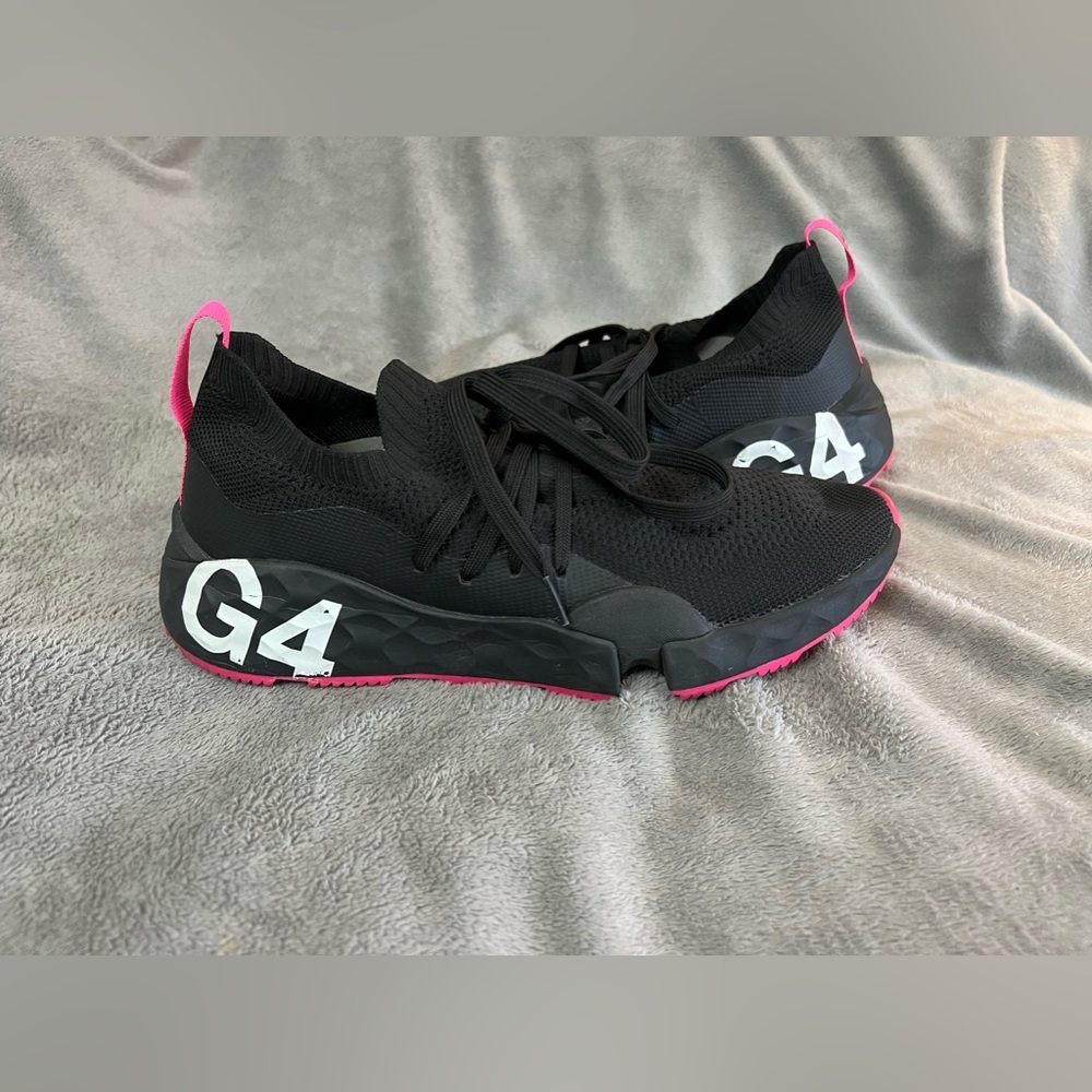 G/Fore Launch MG4.1 Mens Golf Shoes Onyx Black / Pink Sz 11.5 Spikeless